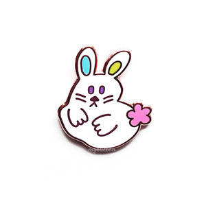 [SJK-013P][Pin]Pink tail rabbit.뱃지