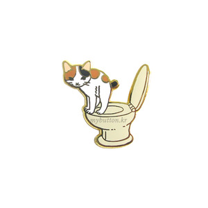 [PCZ-014][Pin]Cat_Toilet.고양이뱃지