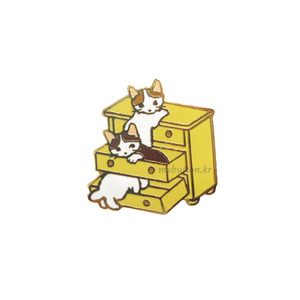 [PCZ-021][Pin]Cat_Drawer.고양이뱃지
