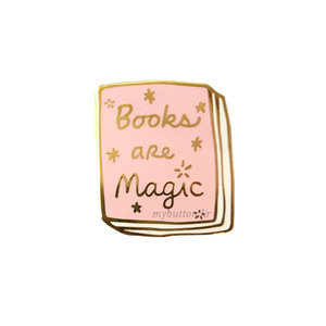 [BK][Pin]Book pins_Books are Magic(Pink)