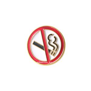 [MB][Pin]No Smoking Round.금연핀뱃지 ver.2