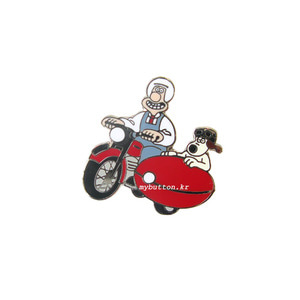 [ETC][Pin]Wallace&amp;Gromit(Motorbike).월레스와 그로밋 뱃지