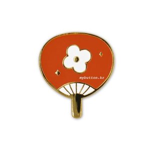 [브랜드정품][UP][Pin]Fan(Flower).부채(꽃) 핀뱃지