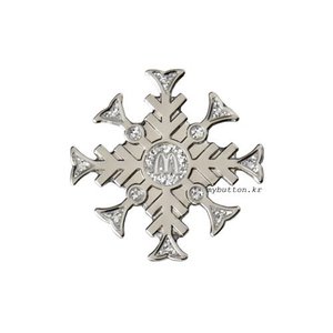 [Mc][USA][Pin]Siver Snowflake.맥도널드뱃지