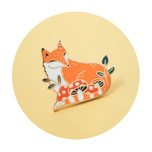 [Justine][Pin]Fox in Forest.핀뱃지
