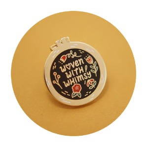 [Justine][Pin]Embroidery Hoop.핀뱃지