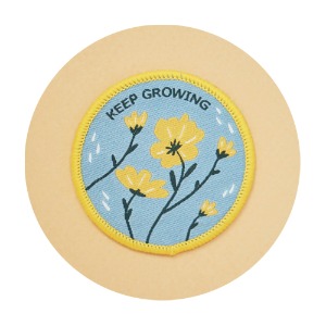 [Justine][Patch]Keep Growing.Iron-On 패치