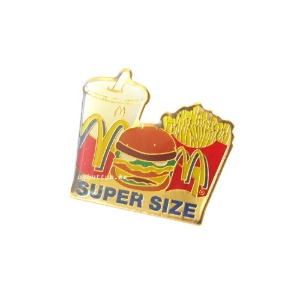 [Mcdonald&#039;s][Vintage][Pin]Super Size.맥도날드 핀뱃지