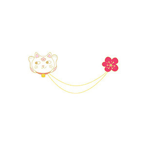 [브랜드정품][UP][Pin][2way]Cat+Cherry Blossom.고양이와 꽃 투웨이핀