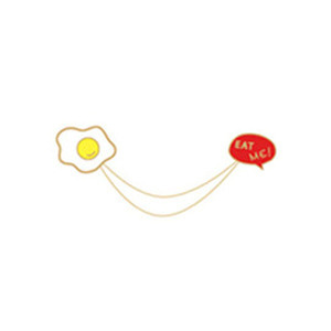 [브랜드정품][UP][2way]Egg+Eat me,달걀프라이와 말풍선 투웨이핀