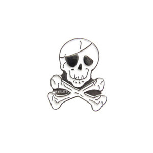 [W][Pin]Pirates(W).해적(화이트) 뱃지