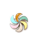 [USA][Brooch]Pastel pinwheel