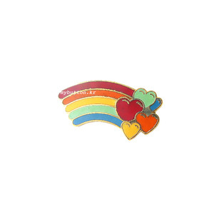 [USA][Brooch]Rainbow(Hearts).빈티지 브로치
